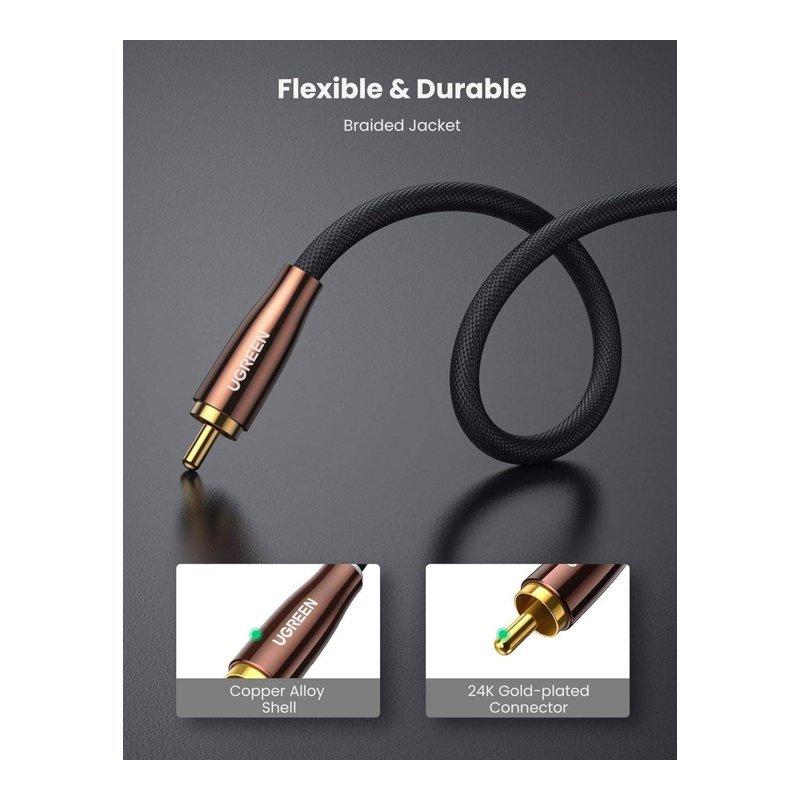 UGREEN 10190, 2m RCA Coaxial Cable