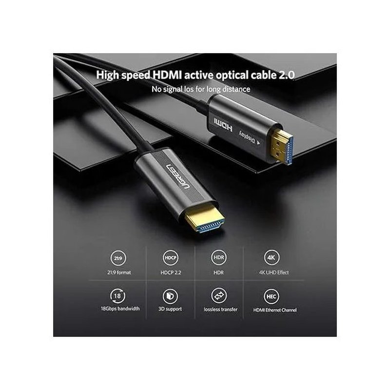 UGREEN HDMI 2.0 Optical Fiber Cable, 50m