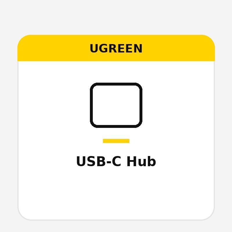 UGREEN USB-C Hub, HDMI + 3 x USB 3.0 + PD