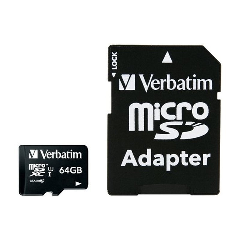Verbatim 64GB, Class 10 microSD