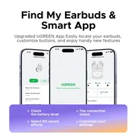 UGREEN Dots WS220 75627, True Wireless Earbuds White - view 6