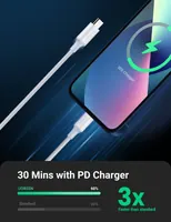UGREEN 10493, 1m USB-C to Lightning Charging Cable - view 2