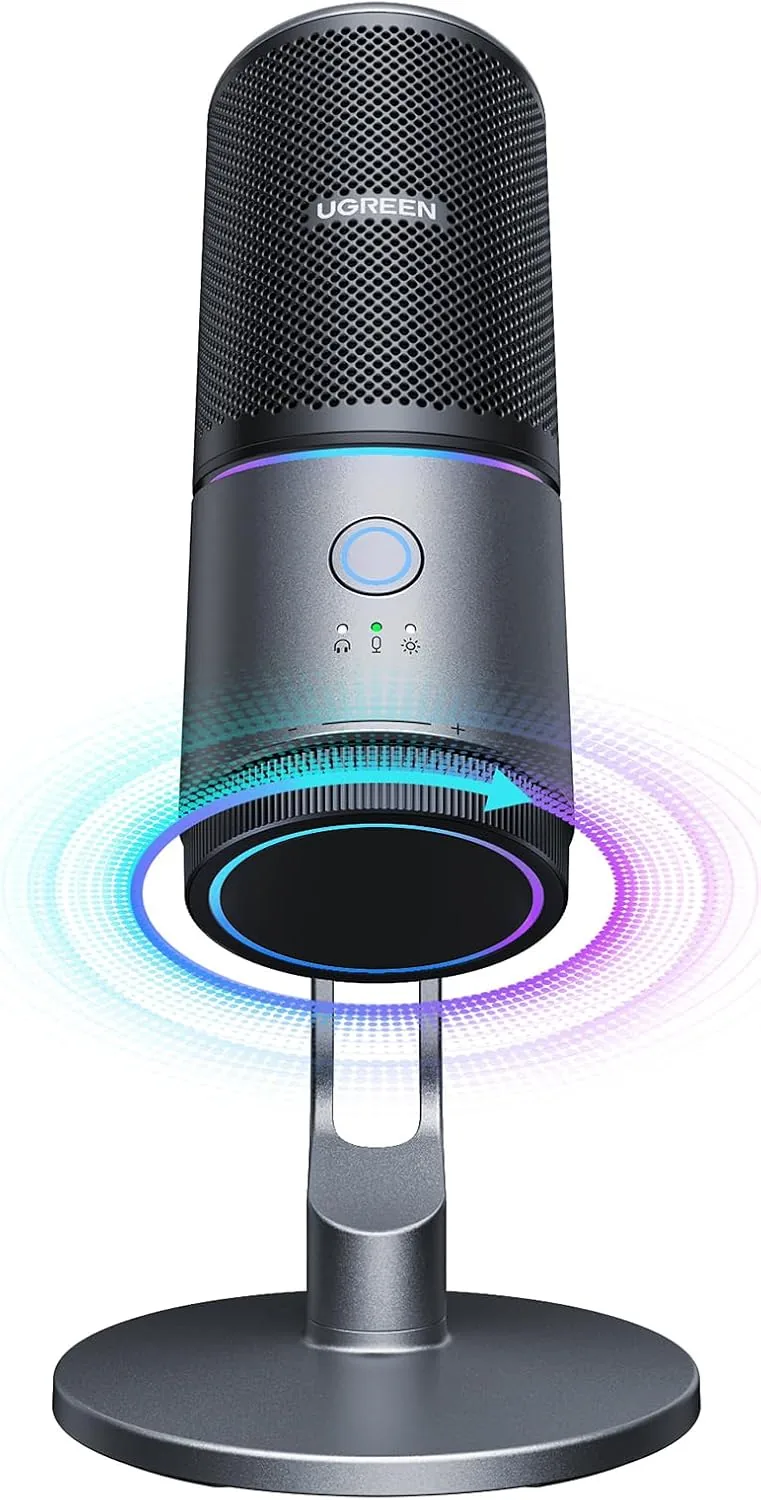 UGREEN CM769 gaming USB microphone with RGB lights - front view